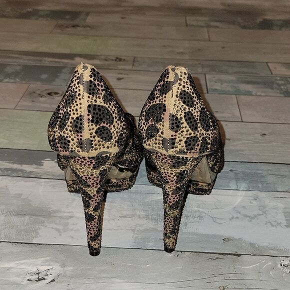 Gianni Bini Animal Print Heels sz 8 - Picture 3 of 7